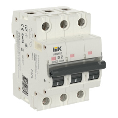 Автоматический выключатель IEK ARMAT M06N 3P D 2А [AR-M06N-3-D002]