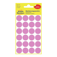 Этикетки-точки Avery Zweckform Ø 18 мм, светло-розовые (96 шт) [3117]