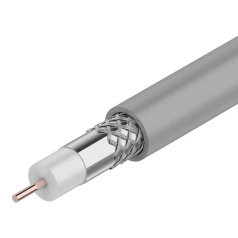 Кабель коаксиальный RG-8X Rexant, 50 Ом, серый, бухта 100 м [01-2021]