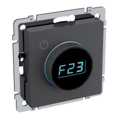 Термостат электронный ТС10-1-БрГ IEK «BRITE» с индикатором, графитовый [BR-RT11-K53]