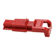 Блокиратор дискового затвора Brady накладной, 305 х 102 х 70 мм, полипропилен, красный [gws49303]