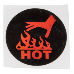 Многоразовые термоэтикетки Brady TIL-12-50C-DIA, Ø 37 мм, легенда "HOT", 1-уровневая индикация (10 шт) [brd195844]