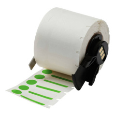 Этикетки Brady M6‐98‐494‐GN полиэстер, 25.4 х 9.53 мм, Ø 9.53 мм, зеленый, 500 шт [brd173528]