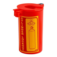 Блокиратор баллона раздвижной, Ø 36 мм, 159 х 88 мм, полипропилен, красный [gws45629]