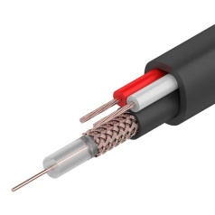 Кабель КВК-П-1.5 Rexant 2x0.50 мм², черный, бухта 200 м [01-4013]