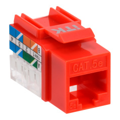 Модуль Keystone Jack ITK, категория 5E UTP 110 IDC 90° красный [CS1-1C5EU-11-04]