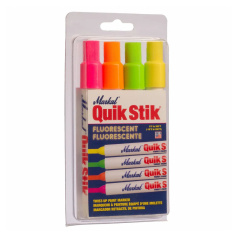 Набор твердый маркеров Markal Quik Stik FLUO флуорисцентные, 17 мм [61045]