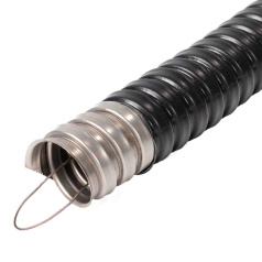 Металлорукав из нержавеющей стали в ПВХ изоляции Fortisflex МРПИнг (INOX) 25 с протяжкой [82615]