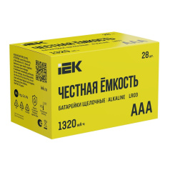 Батарейка щелочная IEK Alkaline LR03/AAA, 28 шт [ABT-LR03-OP-B28]