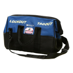 Сумка Brady для блокираторов с плечевым ремнем, полиэстер, 215х420х125 мм, черный и синий [gws99162]