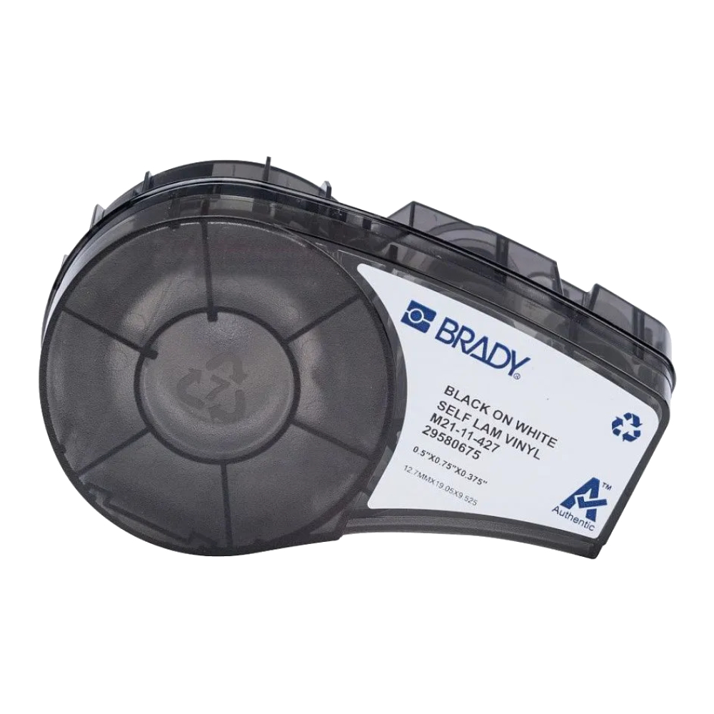 Картридж Brady M21-11-427 винил, 12.7 х 19.05 мм, черный на белом [brd152083]