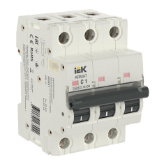 Автоматический выключатель IEK ARMAT M10N 3P C 1А [AR-M10N-3-C001]