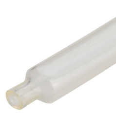 Термоусадочная клеевая трубка КВТ ТТК(3:1)-9/3 прозрачная, усадка 3:1 без подавления горения [59685]