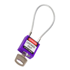 Замок нейлоновый компактный Brady с гибкой дужкой, 107 мм, Ø 4.7 мм, фиолетовый [gws195938] 