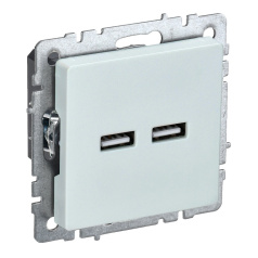 Розетка USB IEK BRITE A+A 5В 3,1А РЮ10-1-БрЖ жемчуг [BR-U21-D31-K36]