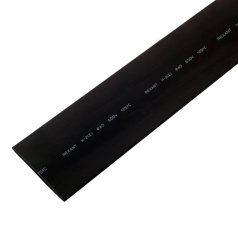 Термоусаживаемая трубка Rexant 40.0/20.0 мм, черная, усадка 2:1, с подавлением горения, нарезка по 1 м [24-0007]