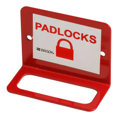 Держатель для замков Brady малый, сталь, 76х57х31 мм, красный [gws800120]