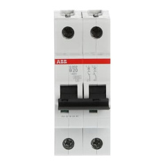 Автоматический выключатель ABB S202 2P B20 6кА [2CDS252001R0205]