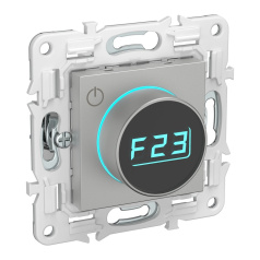 Термостат электронный SK-T01S IEK «SKANDY» с индикатором, серебряный [SK-RT11-K23]