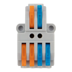 Клемма Rexant СМК 2х2 проходная разветвительная (1 ввод, 2 вывода на полюс) [07-5235]