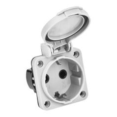 Розетка панельная IEK MAGNUM SCHUKO РП13-3 с крышкой IP54 серый [PSN71-016-3-2-54-K03]