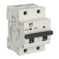 Автоматический выключатель IEK ARMAT M10H 2P D 80A [AR-M10H-2-D080]