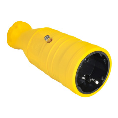 Розетка переносная IEK OMEGA РБп14-1-0м IP20 желтая [OM-KR20-16-20-P1-00-K05]
