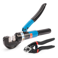 Набор инструментов для опрессовки и резки стальных тросов КВТ МАСТЕР ПГР-6т + ТРК [105638]