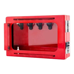 Бокс групповой стальной настенный, количество крюков 5 шт, красный [gwrX24]