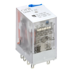 Реле интерфейсное с LED и тестовой кнопкой ORM-1 ONI 4C 24В DC [ORM-1-4C-DC24V-L-B]