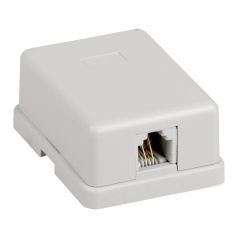 Настенная розетка RJ12 ITK 6P4C кат. 3 UTP 1-порт белая [CS2-3C3U-12]