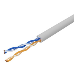 Кабель витая пара U/UTP PROconnect, cat 5e, 2PR, 24AWG, внутренний, серый, 305 м [01-0022-3]