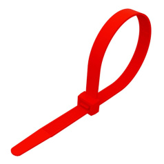 Хомут-стяжка нейлоновая Rexant 400 x 4.8 мм, красная (25 шт) [07-0406-25]