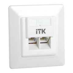 Внутренняя информационная розетка RJ45 ITK кат. 5E UTP 2 порта [CS2-1C5EU-2-1]
