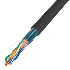 Кабель витая пара F/UTP TOKOV ELECTRIC, категория 5E, 4х2х24AWG, PE, черный [TKE-C05-F/UTP-42-5E-500-OD]