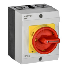 Переключатель кулачковый IEK MASTER в боксе закрытая рукоятка аварийная 10А схема 10 [MI-CS22-010-010]
