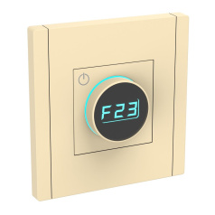 Термостат электронный FP452 IEK «FORTE&PIANO» с индикатором, ваниль [FP-RT11-K10]