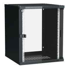 Шкаф настенный ITK LINEA WE 15U 600x650 мм, чёрный [LWE5-15U67-GF]