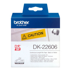 Лента Brother DK22606 непрерывная 62 мм х 15,24 м, желтая