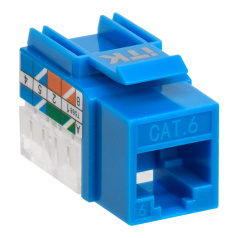 Модуль Keystone Jack ITK, категория 6 UTP 110 IDC 90° синий [CS1-1C06U-11-03]