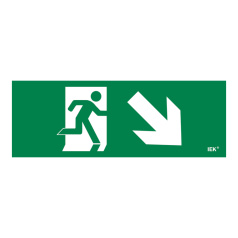 Самоклеящаяся этикетка IEK 280х100 мм, Фигура/стрелка вниз вправо [LPC10-1-28-10-FVNNAPR]