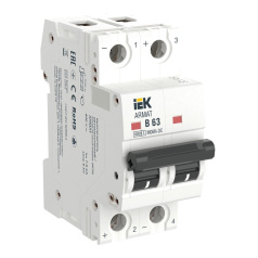 Автоматический выключатель IEK ARMAT M06N-DC 2P B 63А [AR-M06N-2-B063DC]