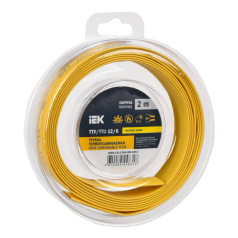 Термоусаживаемая трубка IEK ТТУ нг-LS 12/6, желтая, 2 м [UDR12-012-006-002-K05-T]