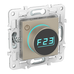 Термостат электронный SK-T01Sh IEK «SKANDY» с индикатором, шампань [SK-RT11-K37]