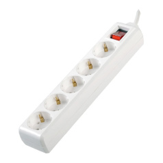 Удлинитель У05К IEK 2P+PE 3х1 мм², 16А/250В, белый, 5 м [WYP10-16-05-05-ZK-N]