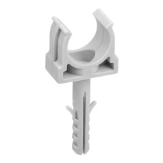 Крепеж-клипса с дюбелем IEK ELASTA CT16, серая [CTA10MP-CT16-K41-100]