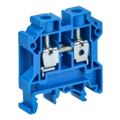 Клеммная колодка проходная IEK "ARMAFIX" CTS 10 мм², ноль, синяя [YCT10-00-K07-010]