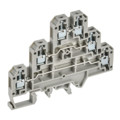 Клеммная колодка трехуровневая IEK "ARMAFIX" CTS-ML 2.5 мм², фаза, серая [YCT13-00-3-K03-002]