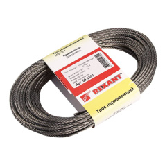 Трос нержавеющий Rexant Ø 3 мм, моток 20 м [09-5503]