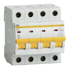 Автоматический выключатель IEK KARAT ВА47-29 4P B 50А 4.5кА [MVA20-4-050-B]